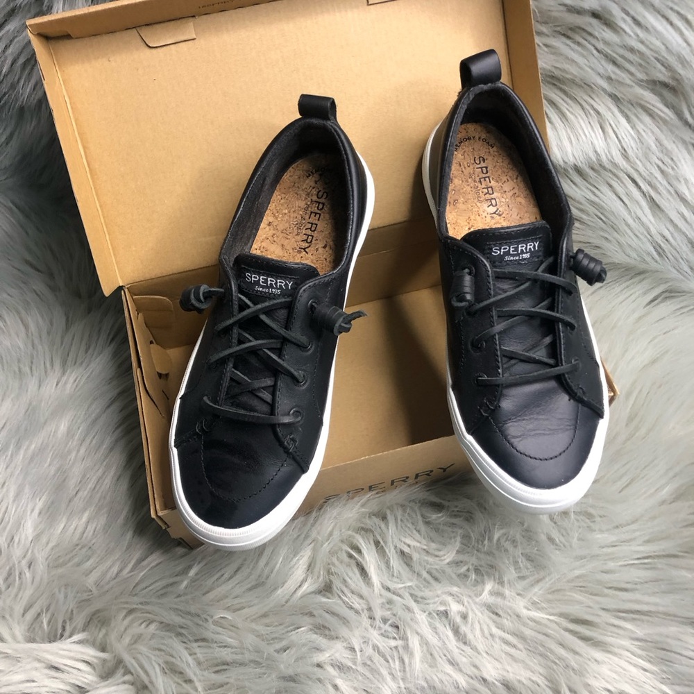 SPERRY NEW Crest Vibe Loafers black leather